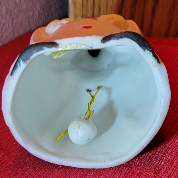 Vintage Fat Clown Top Hat Bell Porcelain Figurine Happy Smiling By DeVille - Picture 6 of 7